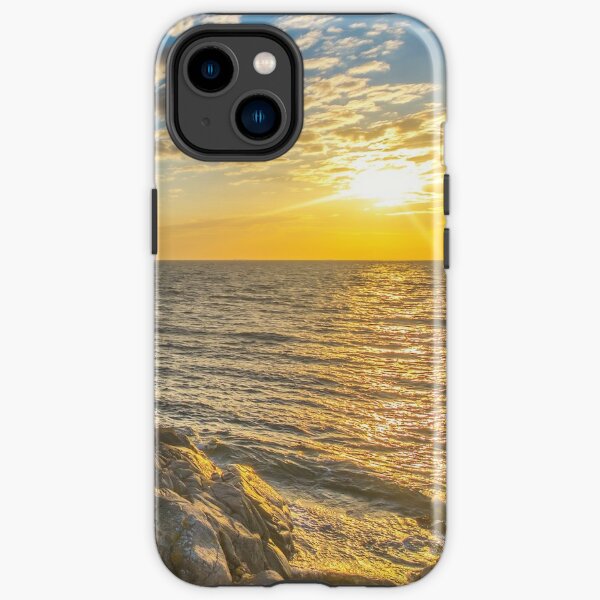 Stunning sunset over ocean and cliffs iPhone Tough Case