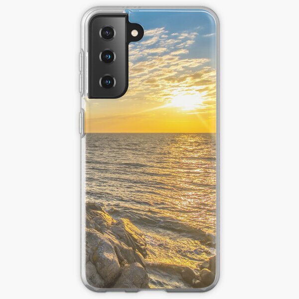 Stunning sunset over ocean and cliffs Samsung Galaxy Soft Case