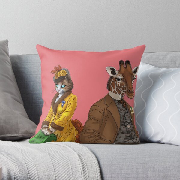 Animals in suits Throw Pillow