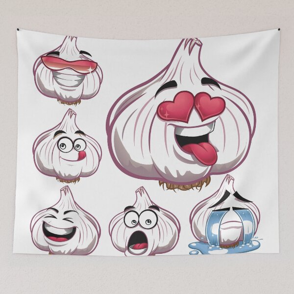 Item preview, Garlic face expressions designed and sold by Midhuna.