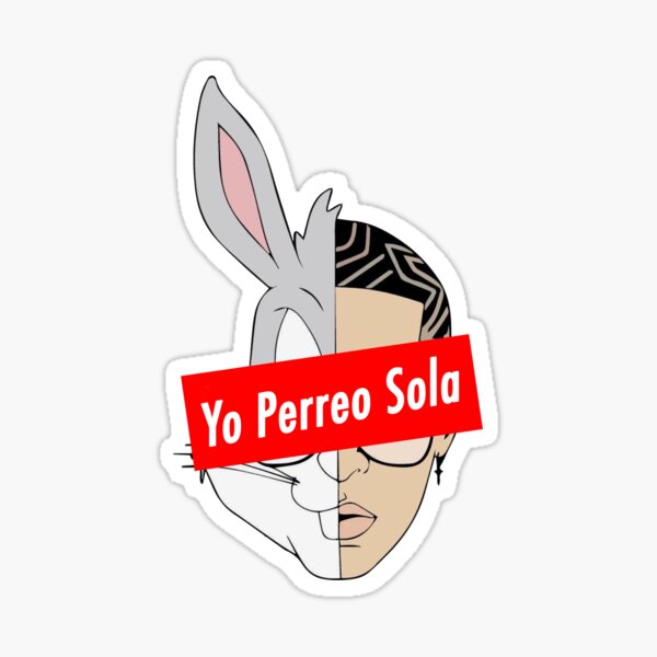 Download Bad Bunny Yo Perreo Sola Yhlqmdlg Fan Art Stickers | Redbubble