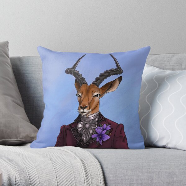 Animals in Suits (Deer) Throw Pillow