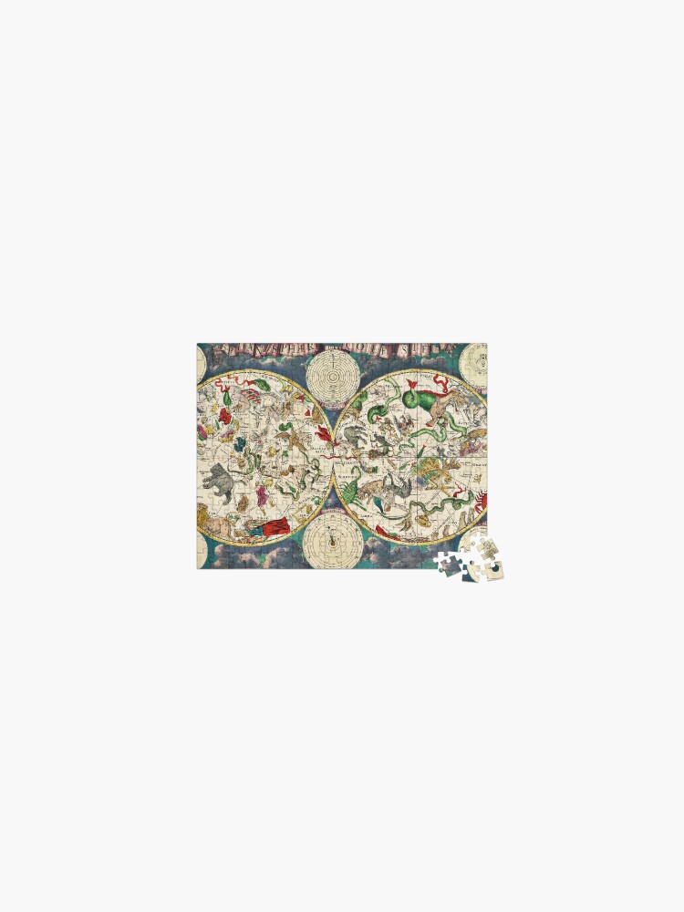 Thumbnail 1 of 2, Jigsaw Puzzle, Jigsaw Puzzle Celestial Star Signs Zodiac Chart Map from 1670, 1000 Piece Adults designed and sold by StickerArtwork.