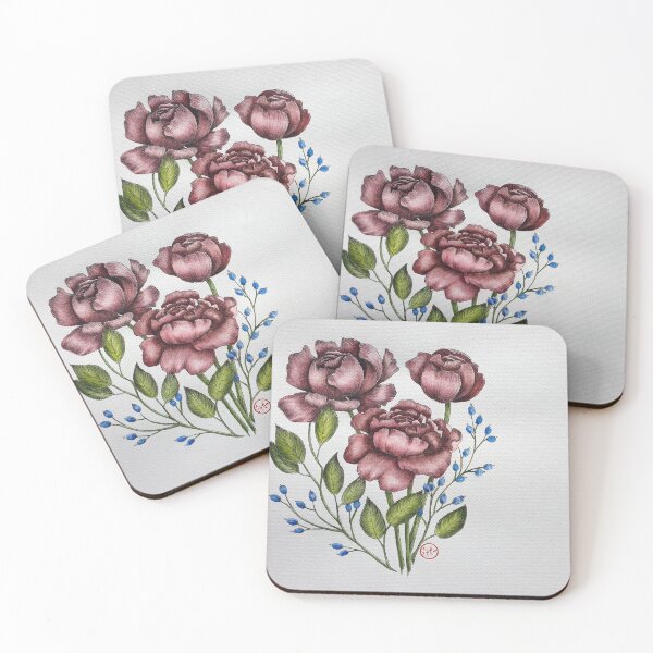 Item preview, Mixed Media Lovely Peonies designed and sold by unicornmoodz.
