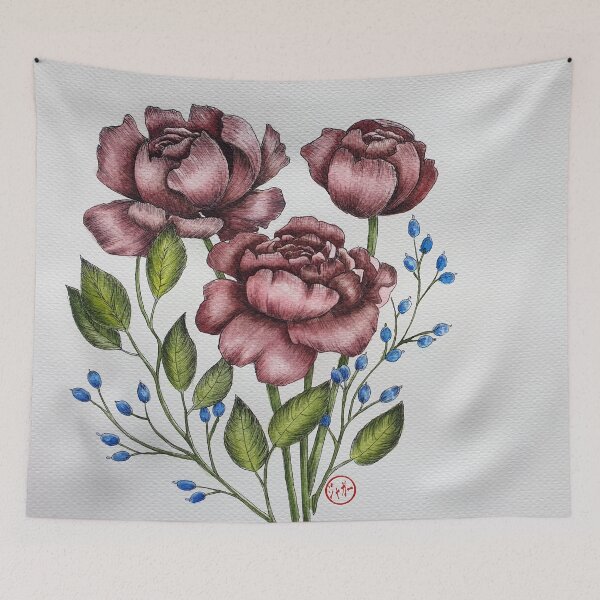 Item preview, Mixed Media Lovely Peonies designed and sold by unicornmoodz.