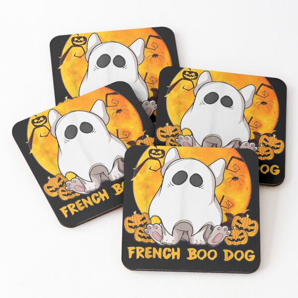 Item preview, French Boo Bulldog with Pumpkin Spider and Moon Halloween designed and sold by Clayton-Bowman.