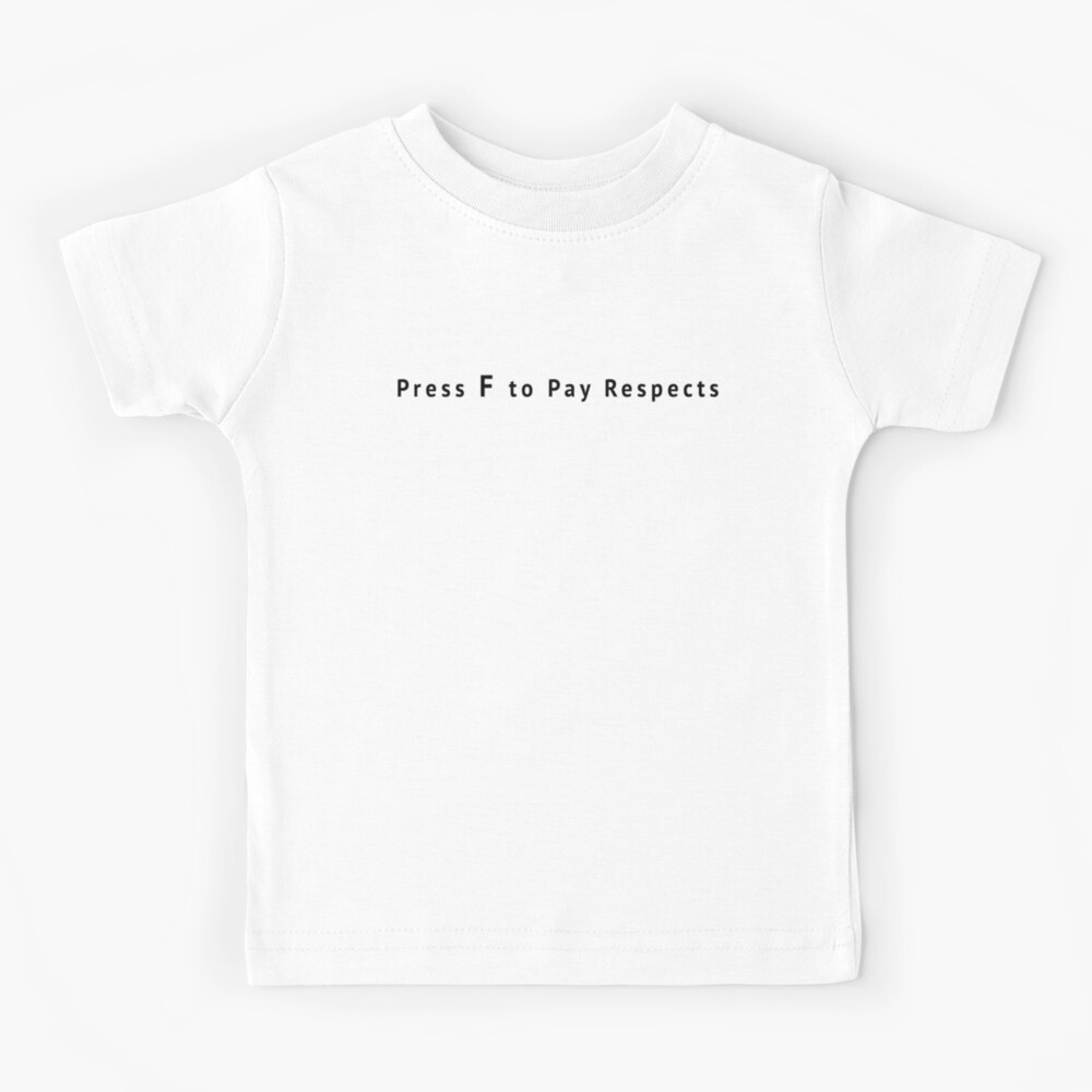  Press F To Pay Respects Funny Gaming Meme T-Shirt : Clothing,  Shoes & Jewelry