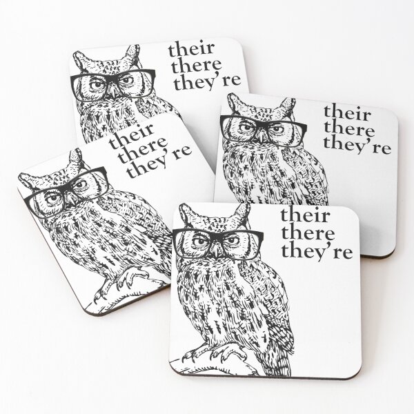 Item preview, Their there they're grammar owl funny bird designed and sold by linhkaphung.