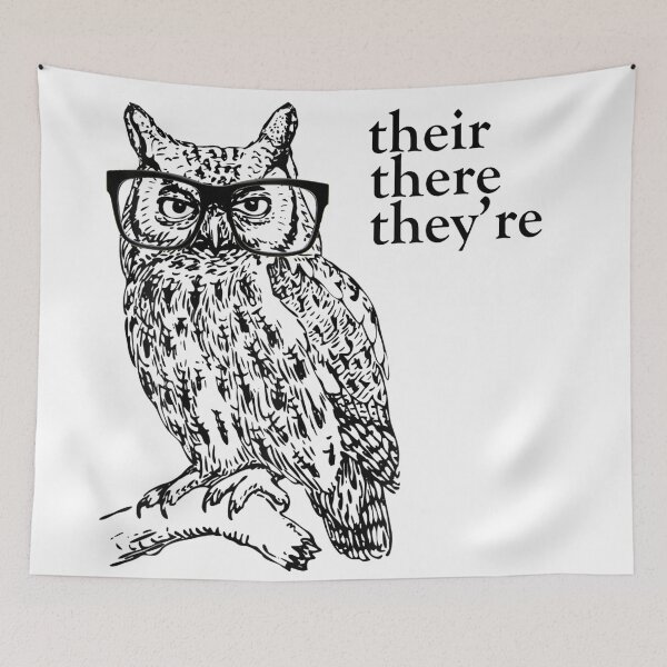 Item preview, Their there they're grammar owl funny bird designed and sold by linhkaphung.