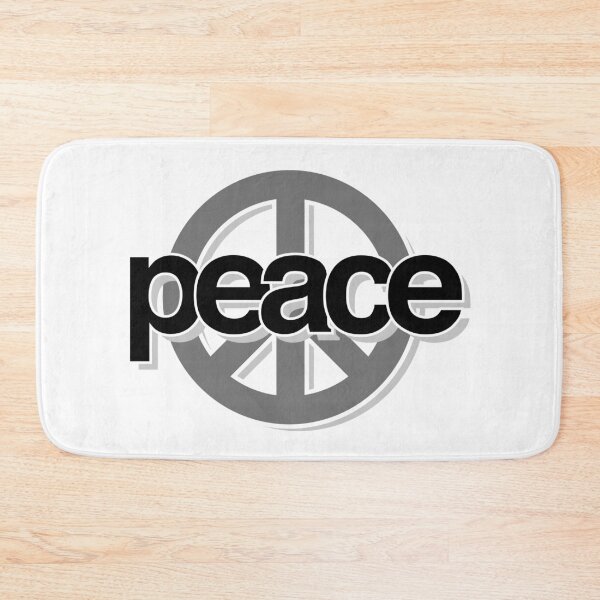 Item preview, PEACE word typography and icon illustration monochromatic design designed and sold by Kvyom.