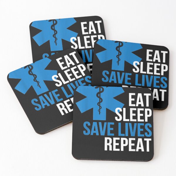 Item preview, Funny Eat Sleep Save Lives Repeat Cool EMS design designed and sold by Clayton-Bowman.