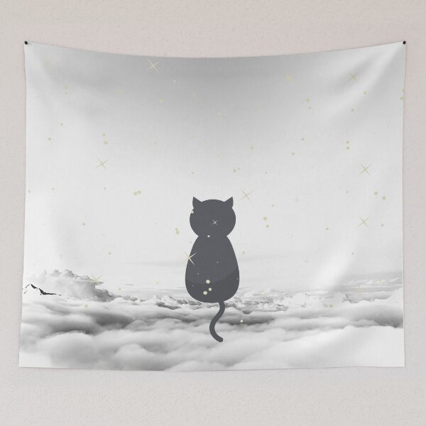 Item preview, Cat in the sky with diamonds (more like sparkles) designed and sold by SpicyCherrys.