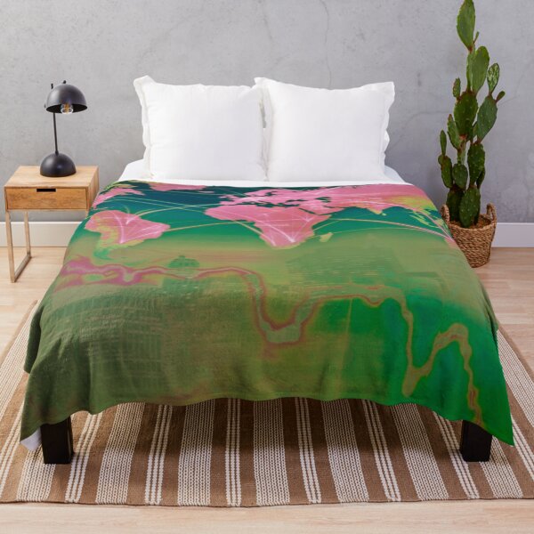 Item preview, Covid Economic Map in Pink and Green designed and sold by AlteredAtelier.
