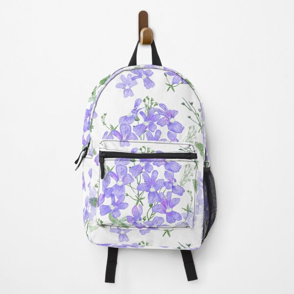 Item preview, Delicate cute seamless pattern with lobelia flowers designed and sold by AsyaTury.