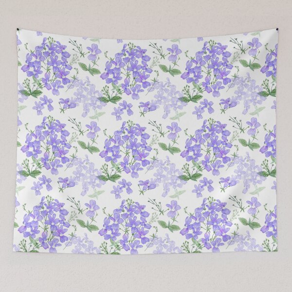 Item preview, Delicate cute seamless pattern with lobelia flowers designed and sold by AsyaTury.