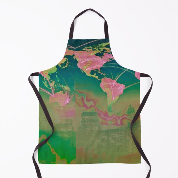 Item preview, Covid Economic Map in Pink and Green designed and sold by AlteredAtelier.
