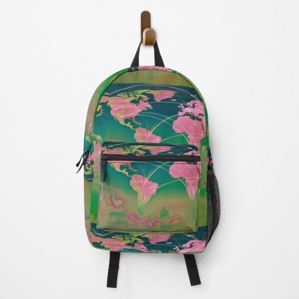 Item preview, Covid Economic Map in Pink and Green designed and sold by AlteredAtelier.