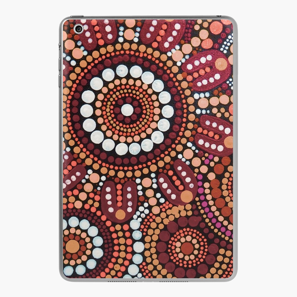 Australian Aboriginal Art Dot Painting Mandala Pink and Blue Art Board  Print for Sale by GhostGumDesigns