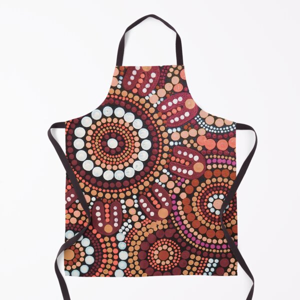 Item preview, Australian Aboriginal Art Red Pattern Family Gathering designed and sold by GhostGumDesigns.