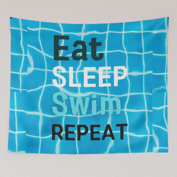 Item preview, Eat Sleep Swim Repeat by Haus of Butterfly designed and sold by hausofbutterfly.