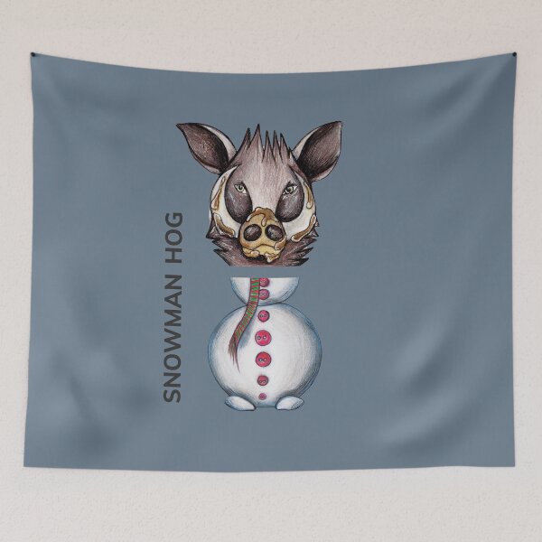 Item preview, SNOWMAN HOG by FrankenDuo tsunami grey designed and sold by FrankenDuo.
