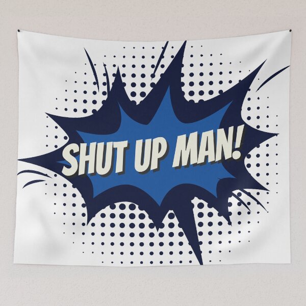 Item preview, Shut up Man! Trump Biden US Presidential Debate 2020 Blue designed and sold by justkidding-co.
