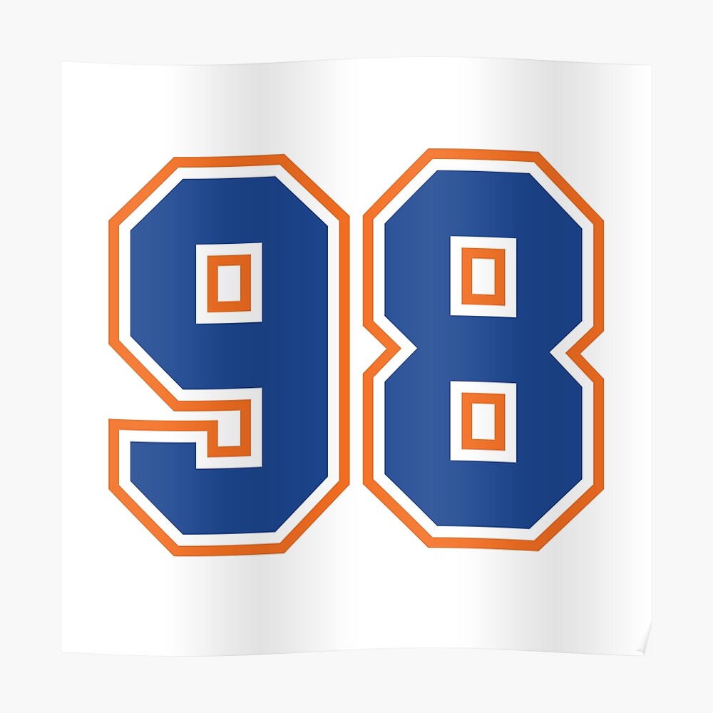 Ninety-Eight Jersey Number Sports 98' Sticker for Sale by HelloFromAja