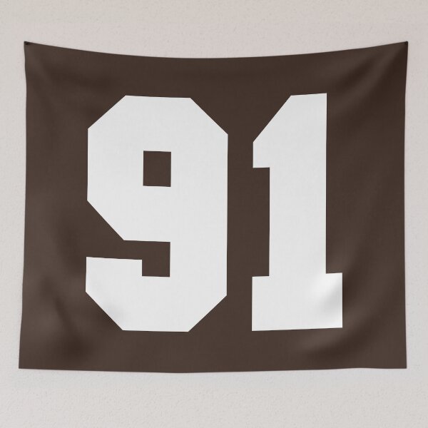 Item preview, 91 Number Cleveland Sports Ninety-One Brown Jersey designed and sold by HelloFromAja.