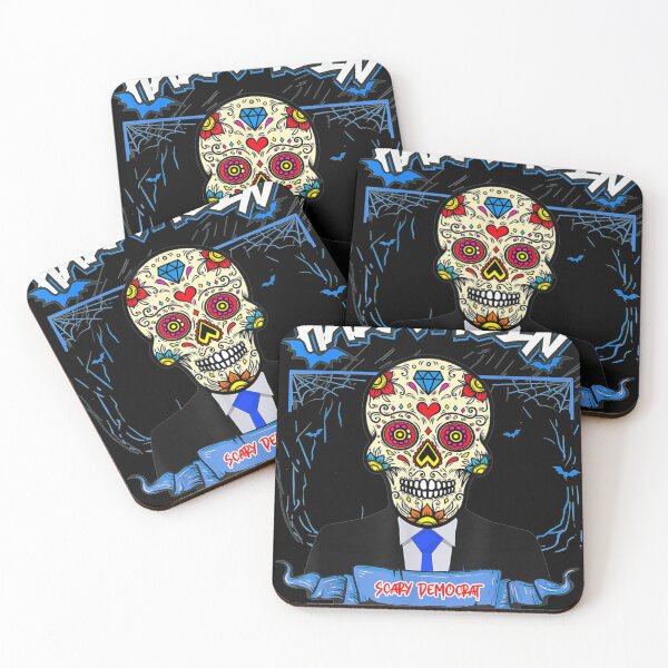 Item preview, Funny Halloween Day of the Dead scary Democrat 2020 designed and sold by Raphael-Hogan.