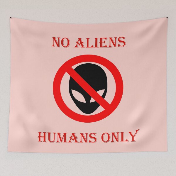 Item preview, No aliens, humans only designed and sold by helenkaiy.