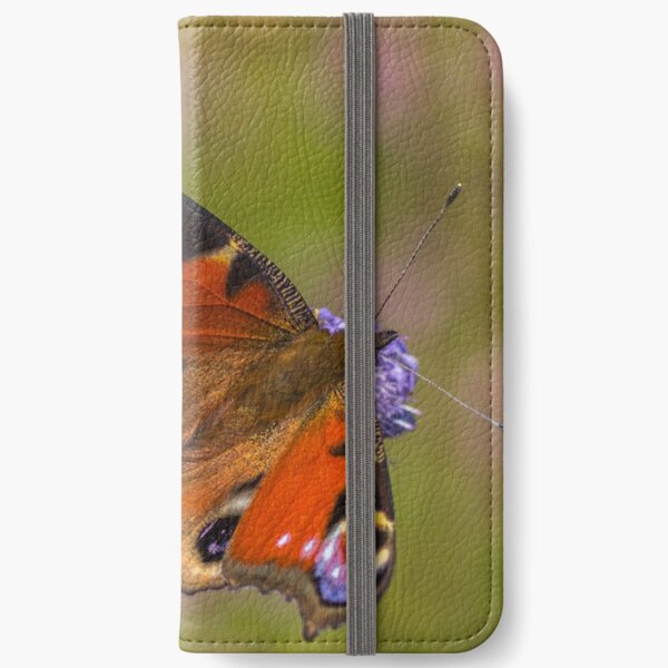 The European peacock has great fake eyes on the wings iPhone Wallet