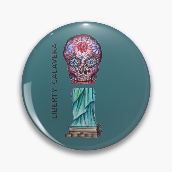 Item preview, LIBERTY CALAVERA by FrankenDuo azure green designed and sold by FrankenDuo.