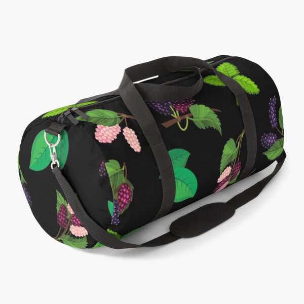Item preview, colourful mulberry berries pattern on black background. designed and sold by KamTamDesigns11.