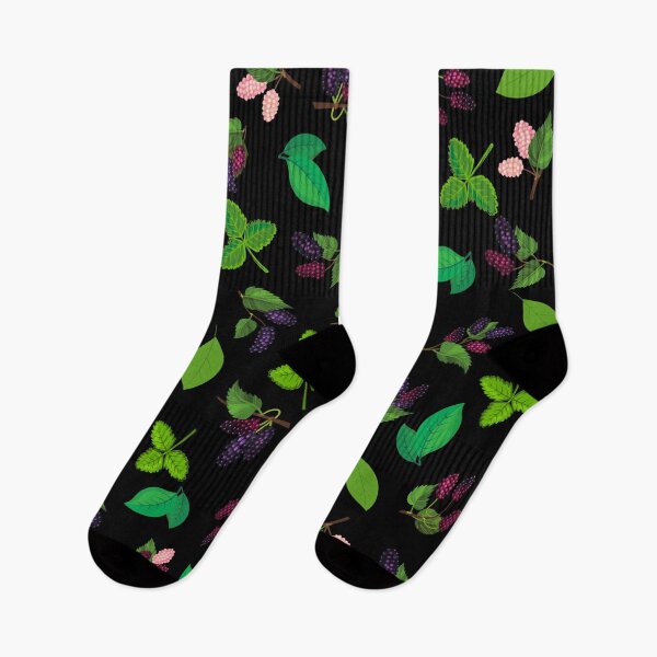 Item preview, colourful mulberry berries pattern on black background. designed and sold by KamTamDesigns11.