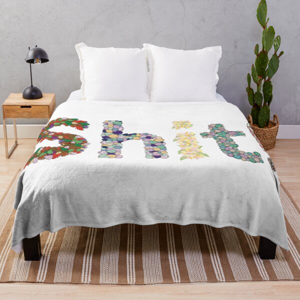 Item preview, Shit! A Four Letter Word in Pastel Flowers and Leaves designed and sold by Karen McFarland.