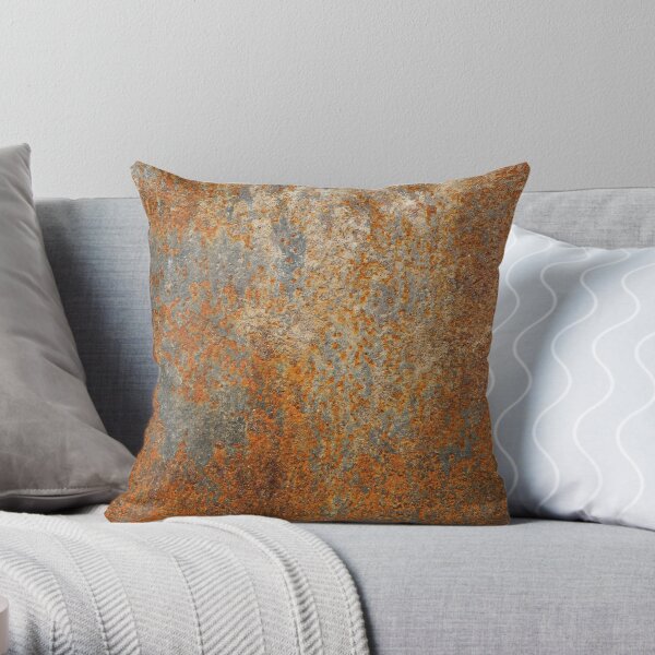 Rust Rusty Texture Throw Pillow