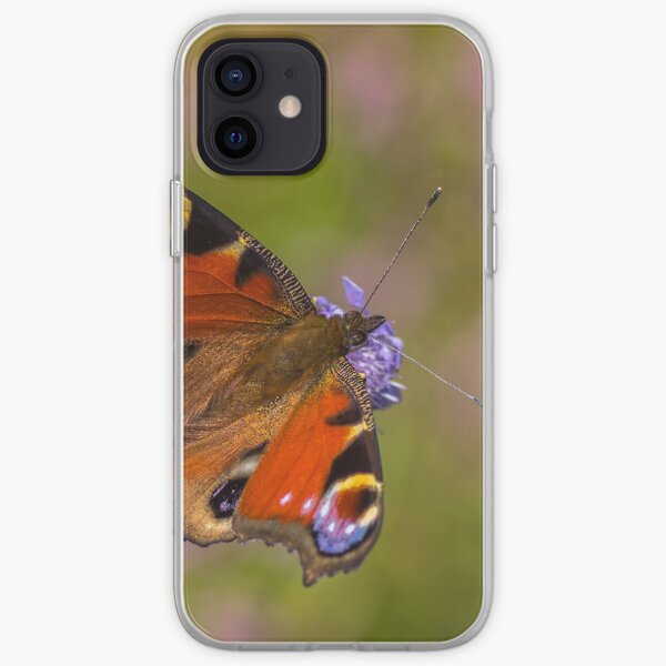 The European peacock has great fake eyes on the wings iPhone Soft Case