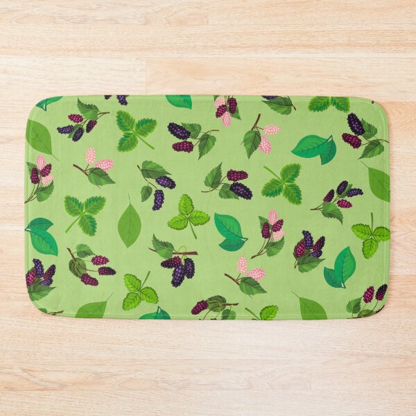 Item preview, Tasty mulberry berries design on green background. designed and sold by KamTamDesigns11.