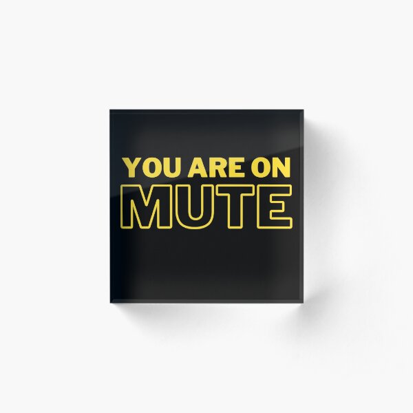 You Are On Mute Acrylic Block