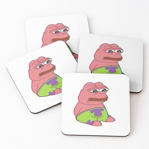 Item preview, pepe frog meme Patrick starfish designed and sold by dayFney.
