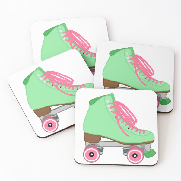 Item preview, Green and Pink Rollerskate Pastel designed and sold by Serinah Williams.