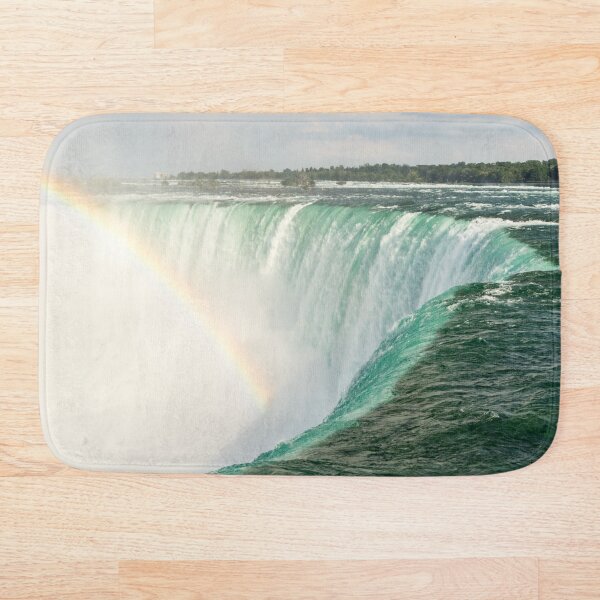 Niagara Falls - Emerald Water and a Rainbow Bath Mat