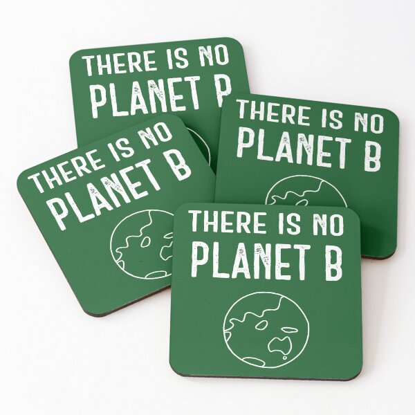 Item preview, There Is No Planet B (B+W) – White on Dark Green designed and sold by ImperfectLife.