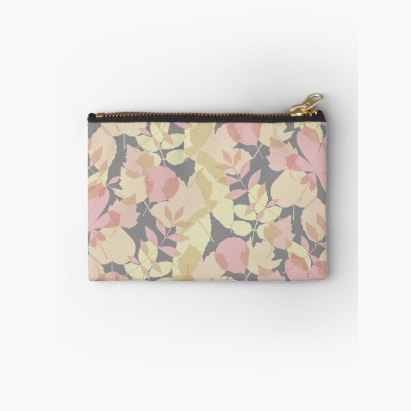 Item preview, Beautiful minimalist autumn leaves pattern with warm colors of red orange and yellow and grey background designed and sold by CiniArt.