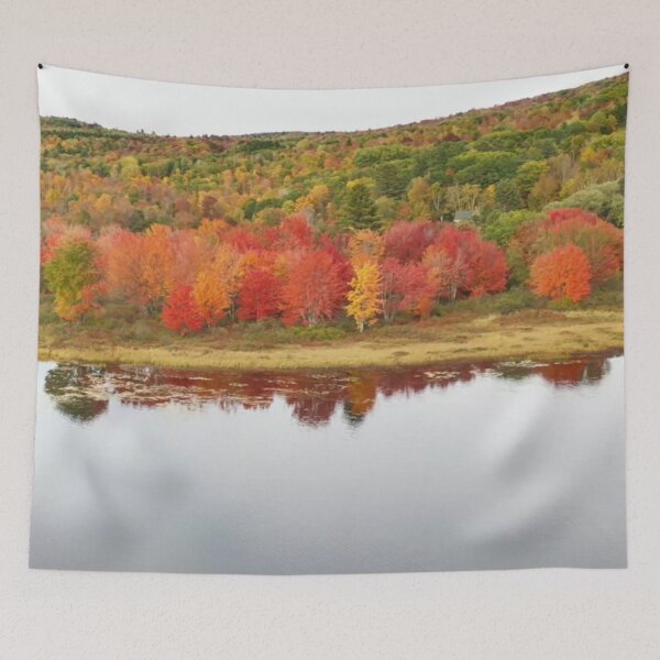 Item preview, Autumn Trees At The Foot Of A Mountain designed and sold by ahmadshalqeh.