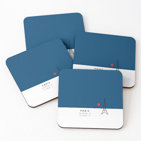 Item preview, Simple France Paris Coordinates Design designed and sold by Lignas.