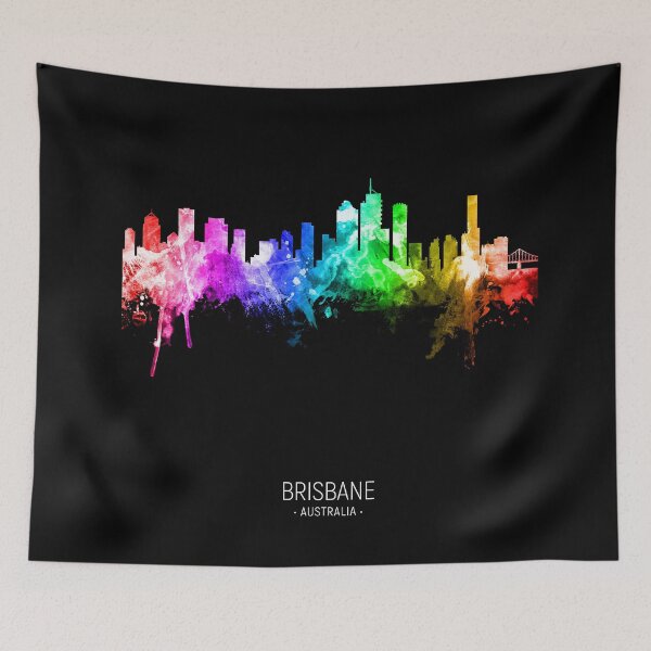 Aperçu de l'œuvre Brisbane Australia Skyline créée et vendue par ArtPrints.
