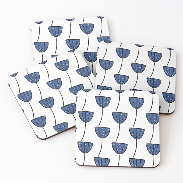Item preview, Blue Tulip Flowers Pattern designed and sold by Aysel's Designs.