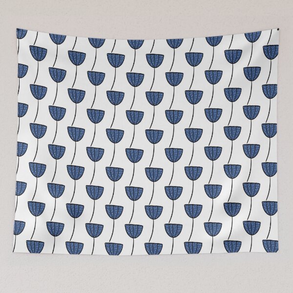 Item preview, Blue Tulip Flowers Pattern designed and sold by Aysel's Designs.