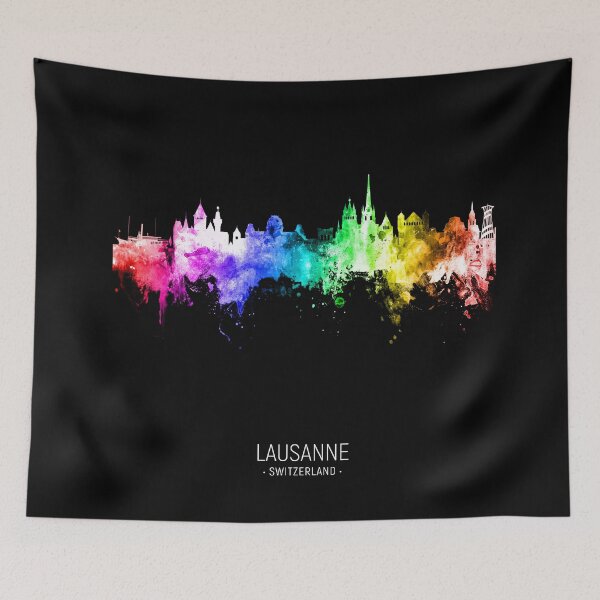 Item preview, Lausanne Switzerland Skyline designed and sold by ArtPrints.